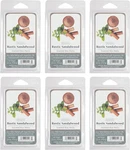 Hosley Rustic Sandalwood Scented Wax Melts Cubes Set Of 6, 2.5 Oz Each. Fixed Price $16.99.