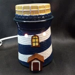 Scentsy Lighthouse Warmer Full Size Nautical Blue White Retired #22316. Fixed Price $24.99.