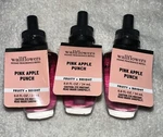 Bath & Body Works Pink Apple Punch Wallflowers Fragrance Refill Bulb Set Of 3. Fixed Price $14.99.