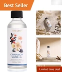 Luxurious Cinnamon Vanilla Scented Oil Refill - 100ML For Any Room Decor. Fixed Price $15.99.