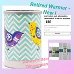 Scentsy Wax Warmer Chevrons And Songbirds Cement Base 2PC Colorful Spring. Fixed Price $48.17.