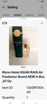 Wynn Hotel Asian Rain Air Freshener Brand New Box .67 Oz. Fixed Price $21.88.