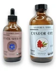 Natures Aura Essential Oil Kit V1 - Castor + Black Seed 100% Pure & Organic. Fixed Price $35.00.