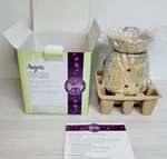 Scentsy Wax Candle Warmer Angora Tan Swirls-scrolls Pattern -ceramic. Electric.. Fixed Price $24.00.