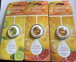 4PK X3 Armorall Essential Blends Hanging Cards Citrus Pom Air Freshener. Fixed Price $9.95.