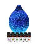 Ingeniuso Essential Diffuser Ultrasonic 3D Glass 6 Changing Colors W Oils. Fixed Price $34.95.
