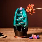 Pinnacle Brands Ceramic Incense Waterfall Fountain Holder & 24 Cones. Fixed Price $14.99.