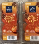 2 Packages Glade Golden Pumpkin Spice Wax ( Lot Of =16 Melts). Fixed Price $10.00.
