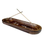 Kasa Style Wood Double Incense Sticks Holder Burner - Large Ash Catcher Handm.... Fixed Price $27.64.
