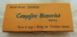 1953 Campfire Memories Refill Natures Natural Deodorizer Box Some Logs Left. Fixed Price $10.50.