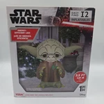 Christmas Decoration Yoda With Holly Berry And Stakes 3 Ft. Inflatable Led Light. Fixed Price $44.99.