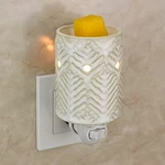 Ceramic Pluggable Melt Warmer For Scented Wax, Striped. Fixed Price $19.05.