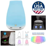 Aromatherapy Essential Oil Diffuser With 150ML Tank & Led Color Light - White. Fixed Price $32.39.