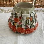 Yankee Candle Large Jar Shade Fall Pumpkin Picket Fence Ceramic Autumn Harvest. Fixed Price $29.99.