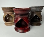 Set Of 3 Hand Carved Soapstone Oil Diffuser Wax Warmer Tealight Candle Holders. Fixed Price $39.99.