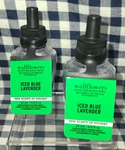 2-PACK New Iced Blue Lavender Wallflower Refill Bulbs Bath & Body Works. Fixed Price $26.00.