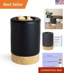 Elegant Black Ceramic Wax Melt Warmer With Timer Effortless Fragrance. Fixed Price $98.99.