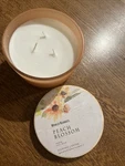 World Market Pier Peach Blossom 3 Wick Scented Candle Natural Oil 14 Oz / New. Fixed Price $24.99.