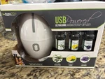 AROMA2GO Usb Powered Ultrasonic Aromatherapy Diffuser, 3 Essential Oils, New. Fixed Price $19.99.