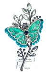 New Teal Green Butterfly Wallflower Plug In Turquoise Bath & Body Works Unlit. Fixed Price $34.30.