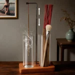 Adjustable Incense Holder For Sticks, 2 1 Burner With Glass Wood. Fixed Price $11.99.