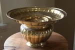 Vintage Brass Ritual Ablution Washing Bowl Incense Burner Plant Holder 7"X11.5". Fixed Price $52.00.