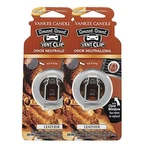 Yankee Candle Smart Scent Vent Clip Car Air Freshener, Leather, 2 Packs. Fixed Price $22.90.