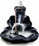Waterfall Incense Burner, Lotus Backflow Holder Ceramic Censer Cones Sti. Fixed Price $19.92.