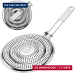 Hic Kitchen Heat Diffuser Reducer Flame Guard With Removable Handle, Stainless. Fixed Price $8.39.