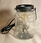 Candle Warmers Vintage Bulb Illumination Fragrance Glass Mason Jar - Nib. Fixed Price $19.99.