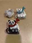 3 Bath & Body Works Slatkin Co Scentportable Clip Go Unit Winter Bear Snowflake. Fixed Price $21.99.
