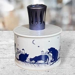 Vtg Blue And White Cat Moon Stars Lampe Berger Fragrance Oil Celestial. Fixed Price $102.99.