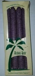 Aloha Bay Palm Wax Taper Candles (purple). Fixed Price $8.00.