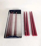 Colonial Handipt 12" Taper Candles Red Mulberry 7 Pack Made In Usa. Fixed Price $19.99.