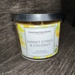 Huntington Home 3- Wick Soy Blend Candle Sunset Citrus & Coconut. Fixed Price $20.00.
