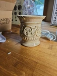 Yankee Candle Tart Warmer Ceramic, Electric, Cream-colored, Vines, Nouveau. Fixed Price $25.49.