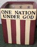 Scentsy Candle Warmer One Nation Under God Stars Stripes Base Only Replacement. Fixed Price $16.80.
