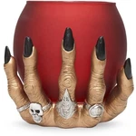 Nib Witch's Hand Glimmer Glass Pink Zebra With Candle Wicks. Fixed Price $35.00.
