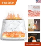 Luxury 2-IN-1 Essential Oil Diffuser & Salt Therapy Lamp Pure Himalayan. Fixed Price $49.99.