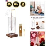 Incense Holder Wooden Stick Burner With Glass Ash Catcher For Meditat.... Fixed Price $17.82.