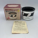 Rare Rival Potpourri Crock Electric Simmering Cooker # 3206 White Orchid Black. Fixed Price $59.50.