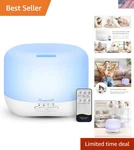 Adjustable Cool Mist 500ML Essential Oil Diffuser Auto Shut-off & Silent. Fixed Price $33.99.