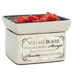 You Are Braver Stronger Smarter Electric 2 In 1 Jar Candle Wax Oil Warmer. Fixed Price $28.95.