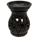 Yankee Candle Carved Soapstone 5" Oil Warmer Tea Light Wax Tart Melts Rustic. Fixed Price $18.81.