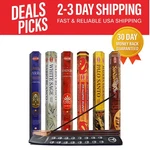 Natural Incense Sticks Set With Holder - 6 Enchanting Fragrances Bamboo. Fixed Price $21.99.