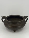Chinese Yixing Zisha Clay Incense Burner Dragon Handle Tripod Censer. Fixed Price $650.00.