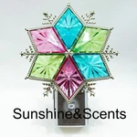 1X Bath & Body Works Colored Snowflakes Wallflower Nightlight Plug-in Pink Blue. Fixed Price $24.95.