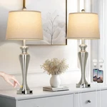 Ruzectt 30" Table Lamps Set Of 2, 3-WAY Dimmable Touch Bedside With Usb .... Fixed Price $119.74.
