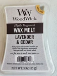 Woodwick - Wax Melts Lavender Cedar Highly Fragranced 3OZ. Fixed Price $8.00.