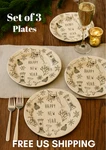 Gien Collection Happy New Year 5" Bottle/glass Coasters Limited Edition Set Of 3. Fixed Price $46.50.